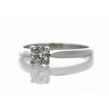 18ct White Gold Solitaire Diamond Ring 0.50 Carats