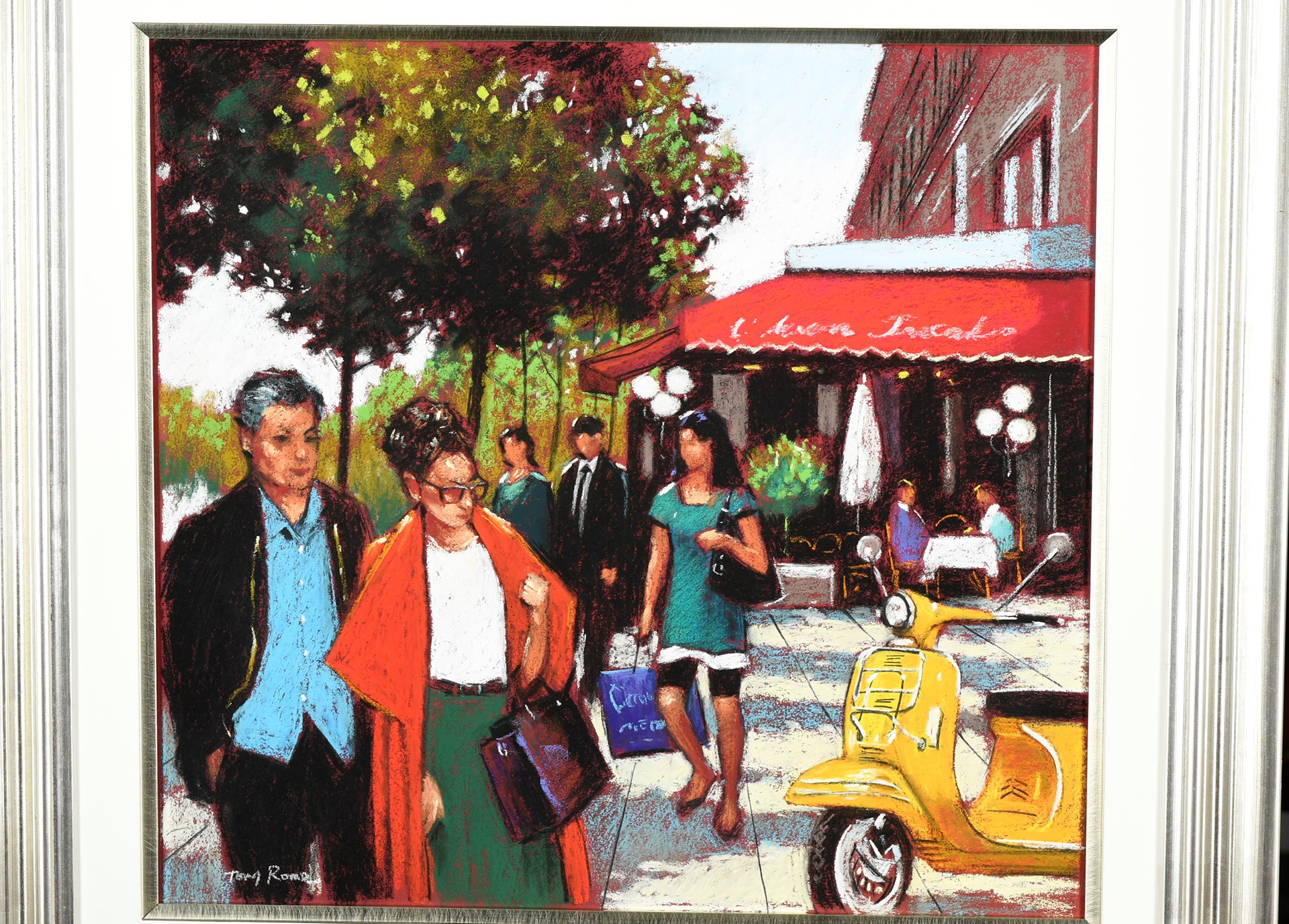 Original Parisian Pastel Painting By Tony Rome - Image 2 of 7