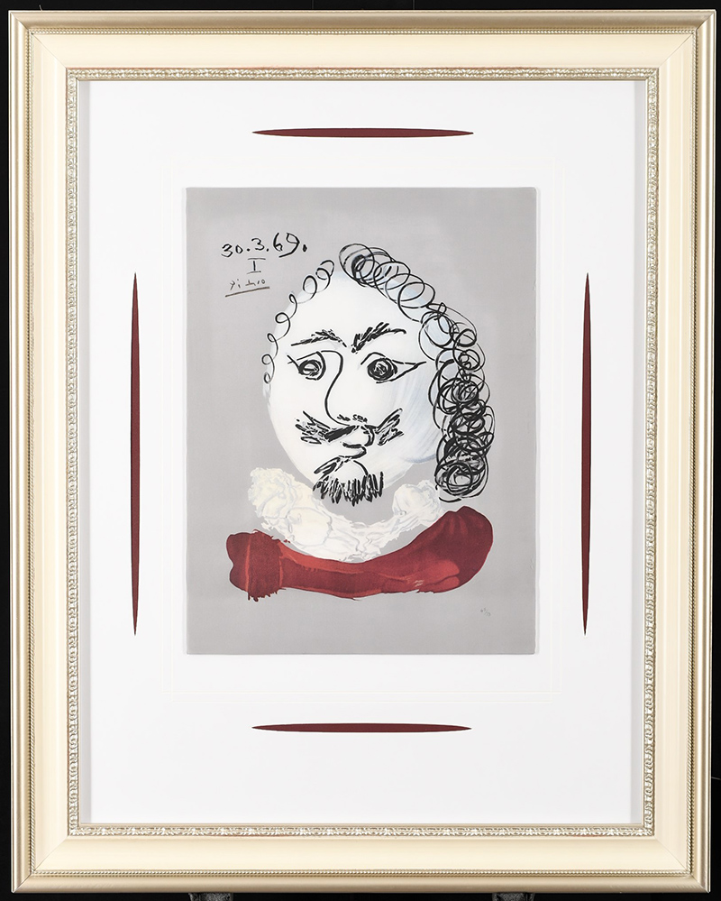 Pablo Picasso Rare Limited Edition On Silk "Portraits Imaginaires"