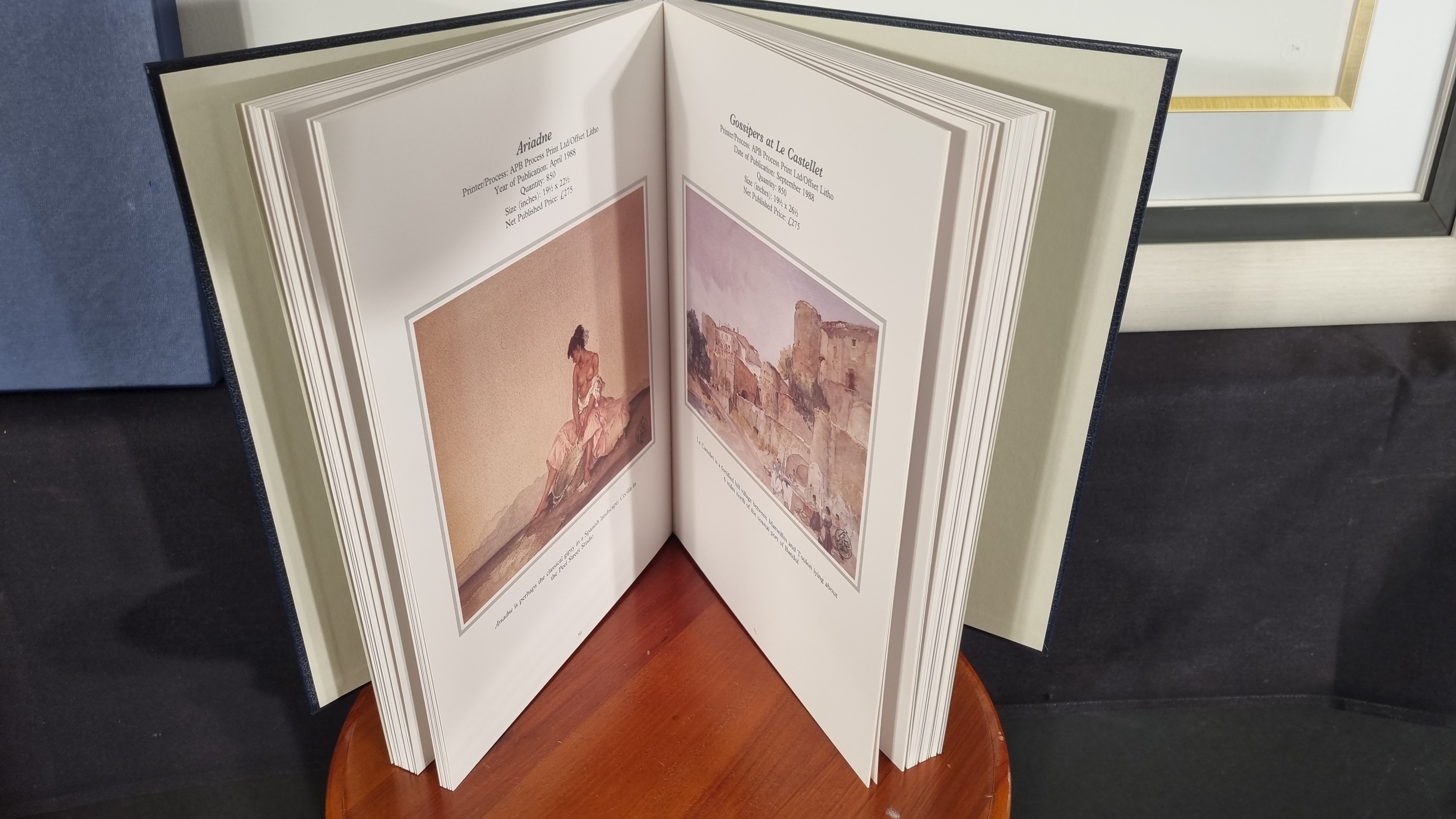 Russell Flint Limited Edition "Reclining Nude" With Rare Book. - Image 3 of 10