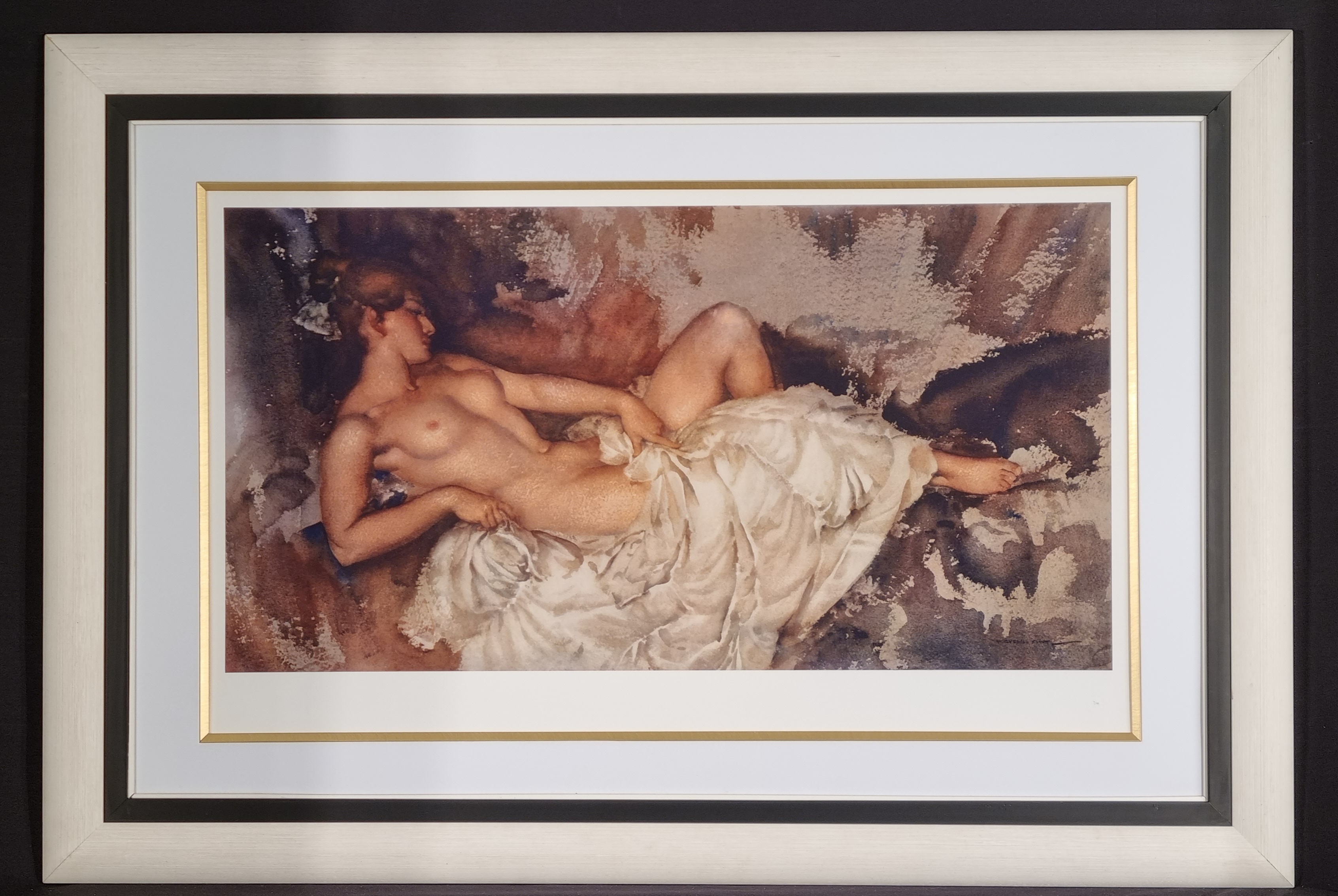Russell Flint Limited Edition "Reclining Nude" With Rare Book.
