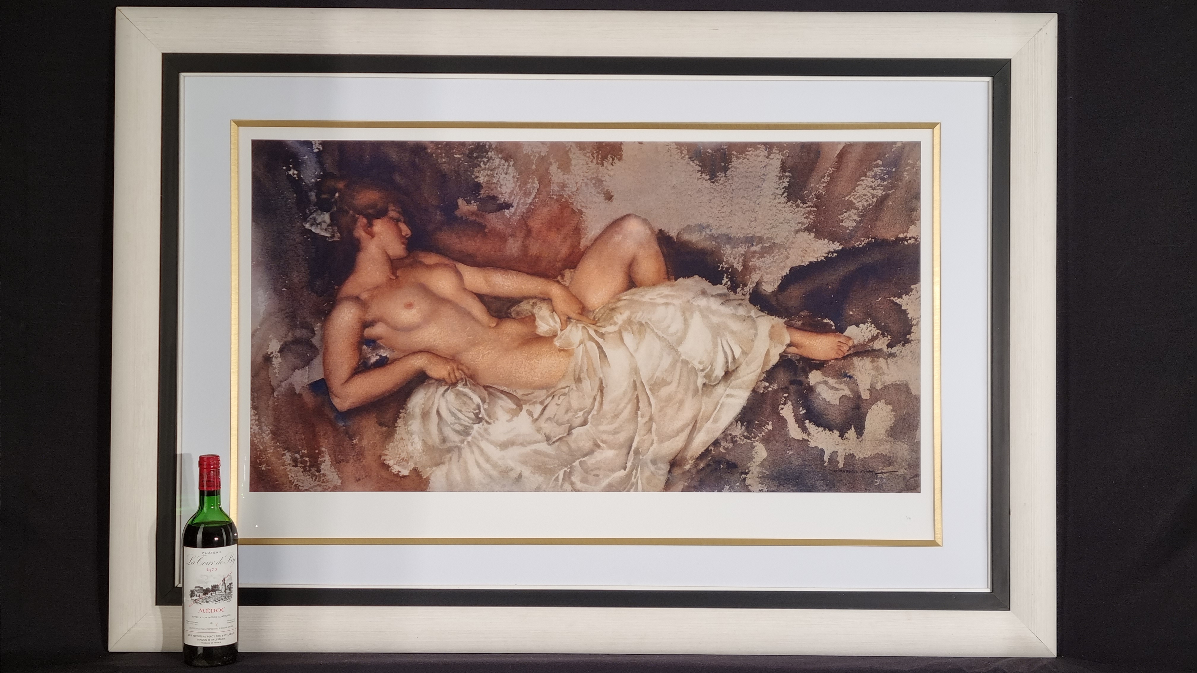 Russell Flint Limited Edition "Reclining Nude" With Rare Book. - Image 2 of 10