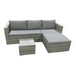 4-Seater Corner Sofa Garden Furniture Set - Grey