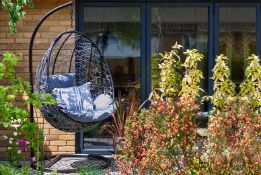 New Rattan Hanging Egg Chair and Coffee Table