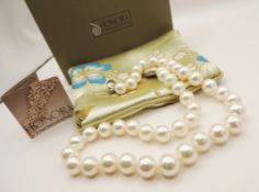 Honora Cultured Pearl Necklace Silver Clasp New Boxed Paid £1485 In 2011 Receipt In Box
