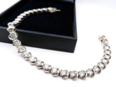 Sterling Silver 14CT Cubic Zirconia Tennis Bracelet New with Gift Box