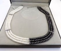 Cultured Pearl Necklace Silver Clasp New With Gift Box