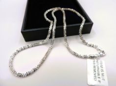 Sterling Silver Margarita Twisted Chain Necklace New With Gift Pouch.