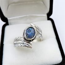 Sterling Silver Fire Opal Ring New With Gift Pouch