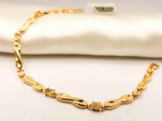 Gold On Sterling Silver Citrine Bracelet New With Gift Box