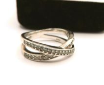 Sterling Silver Topaz Ring New with Gift Pouch