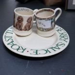 Emma Bridgewater Palte & 2 Mugs