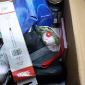 Box of items to include drinks bottle
