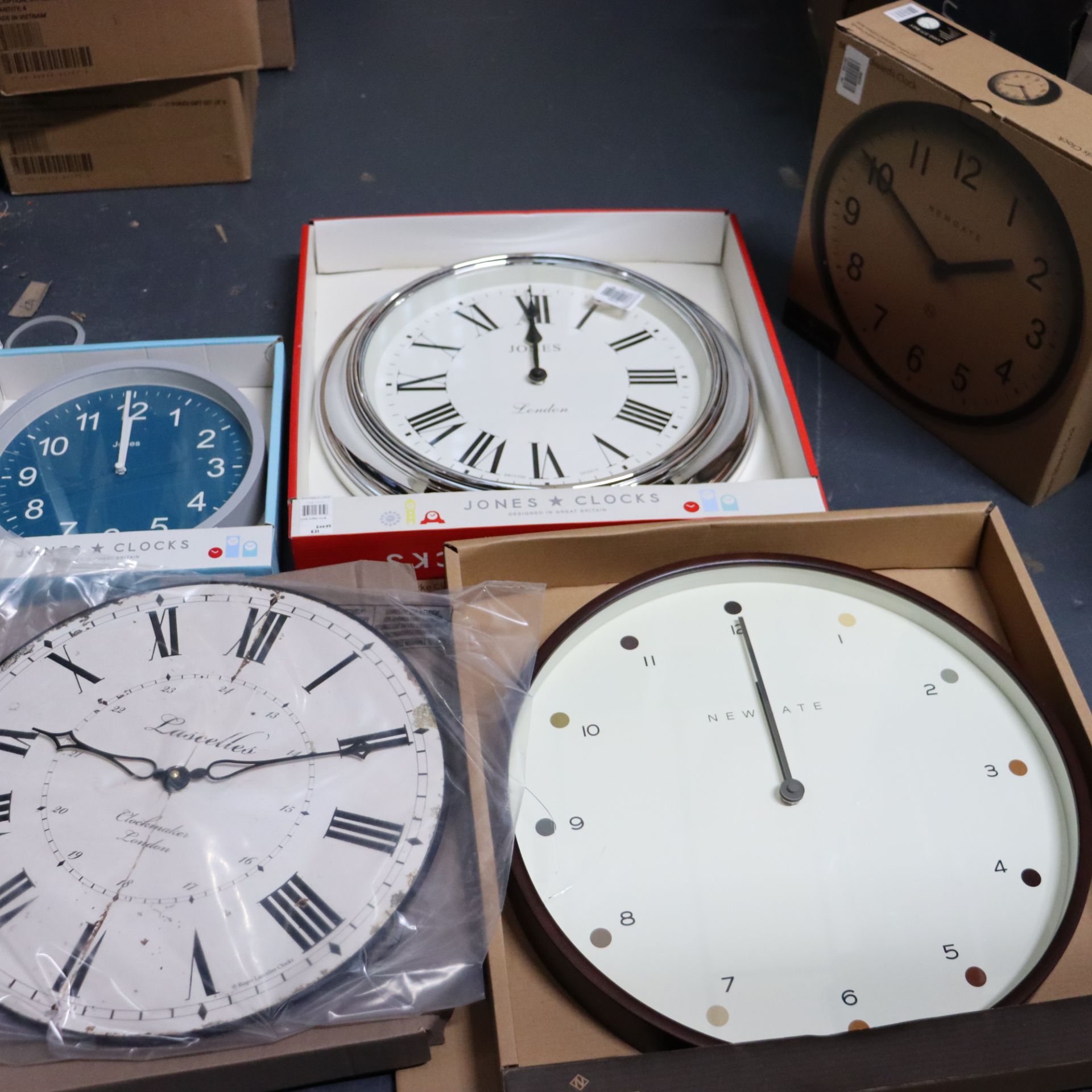 5 x Wall Clocks to Include Jones & Newgate