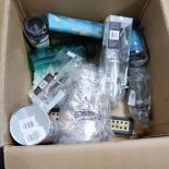 Box of Mixed Items to Include Fabric, Water Bottle, Photo Frame and More