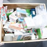 Large Box of Mixed Items to Include Boogie Bath Lights, Picture Frame and More