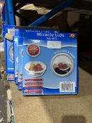 5x Miracle Lids Set of 4. RRP £50. Grade U