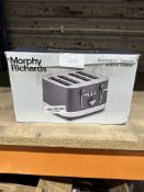 Morphy Richards Illumination Titanium 4 Slice Toaster. RRP £80. Grade U