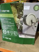 Verve 25M Wall Mounted Manual Retract Hose Reel. RRP £60. Grade U