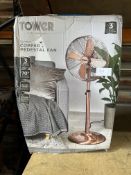 Tower 16 Inch Copper Pedestal Fan. RRP £80. Grade U