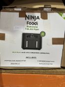 Ninja Foodi Dual Zone 7.6L Air Fryer. RRP £200. Grade U