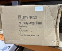 Box of 2m Luxury Shaggy Tinsel. RRP £80. Grade U