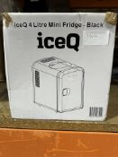 IceQ Mini Fridge Black. RRP £100. Grade U