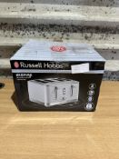 Russell Hobbs Inspire White 4 Slice Toaster. RRP £80. Grade U