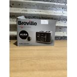 Breville Aura Shimmer Black 4 Slice Toaster. RRP £80. Grade U