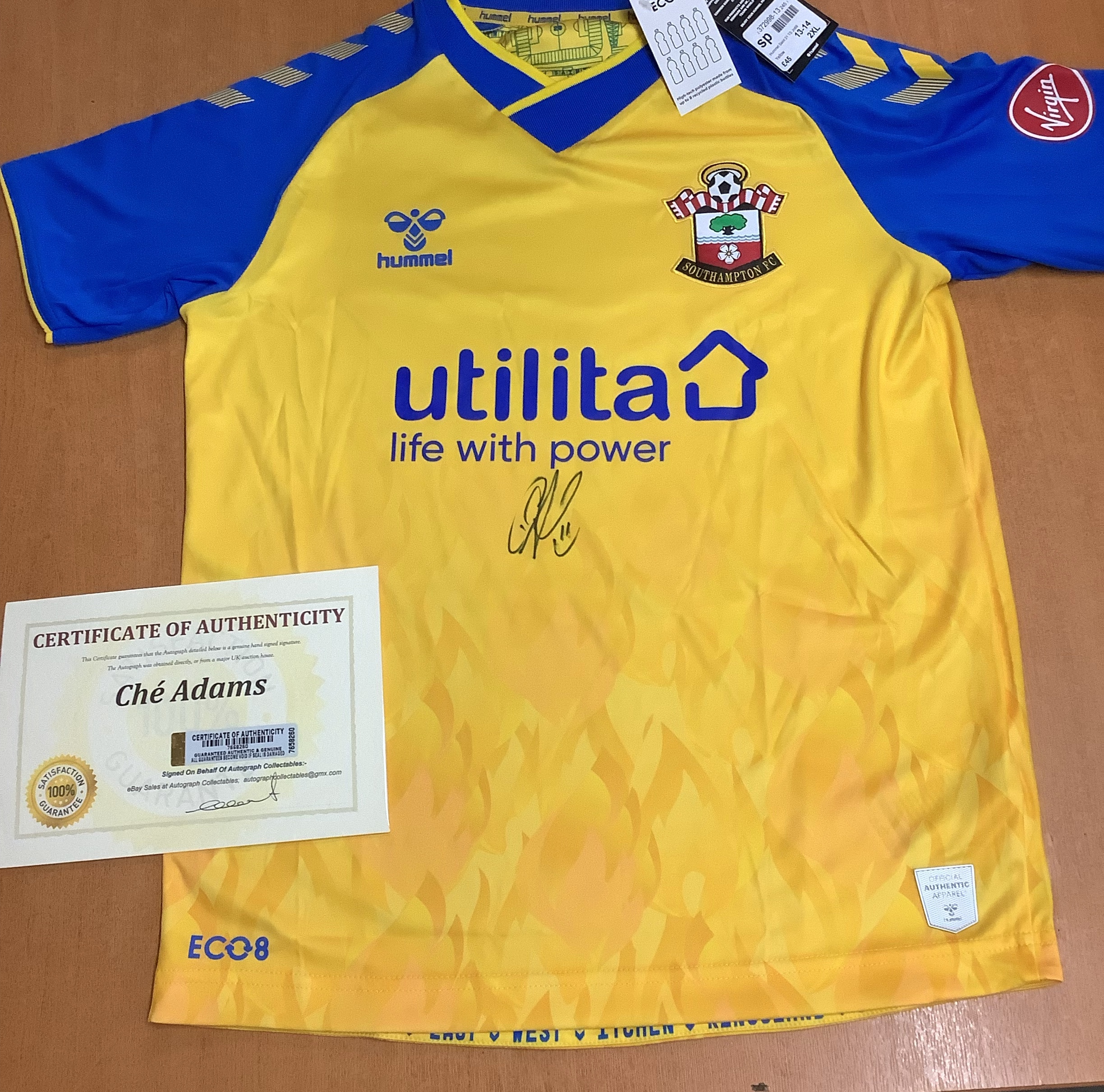 Che Adams Signed Southampton Shirt Age 13/14