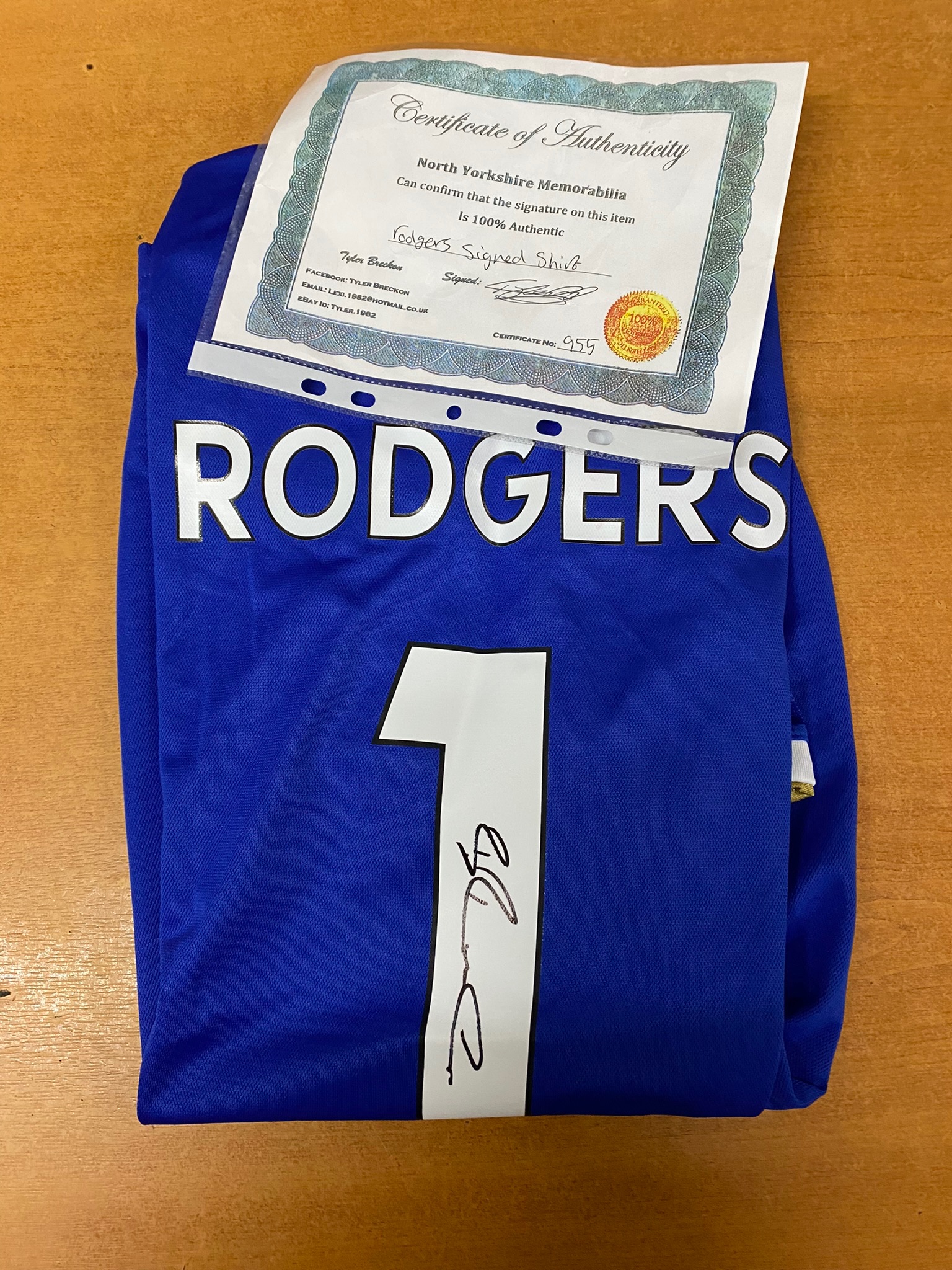 Brendan Rodgers Leicester City Signed Football Shirt - Image 3 of 3