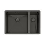 Elite 1.5 Undermounted Stainless Steel Gunmetal Sink 670mm