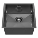 540 x 440 Gunmetal 1.0 Bowl Undermount Stainless Steel Kitchen Sink