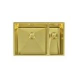 Elite 1.5 Undermounted Stainless Steel Brushed Brass Sink 670mm