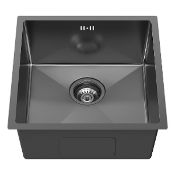 540 x 440 Gunmetal 1.0 Bowl Undermount Stainless Steel Kitchen Sink