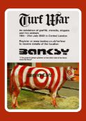 Banksy- Turf War Poster- Red Target Cow