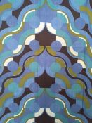 Heals (1972) Rare, Wall Hanging Screen-Print Fabric By Peter Perritt, In Vibrant Colours, 1972