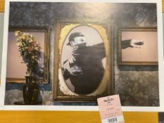 The Walled Off Hotel Poster-Banksy- Flower Throw- D2