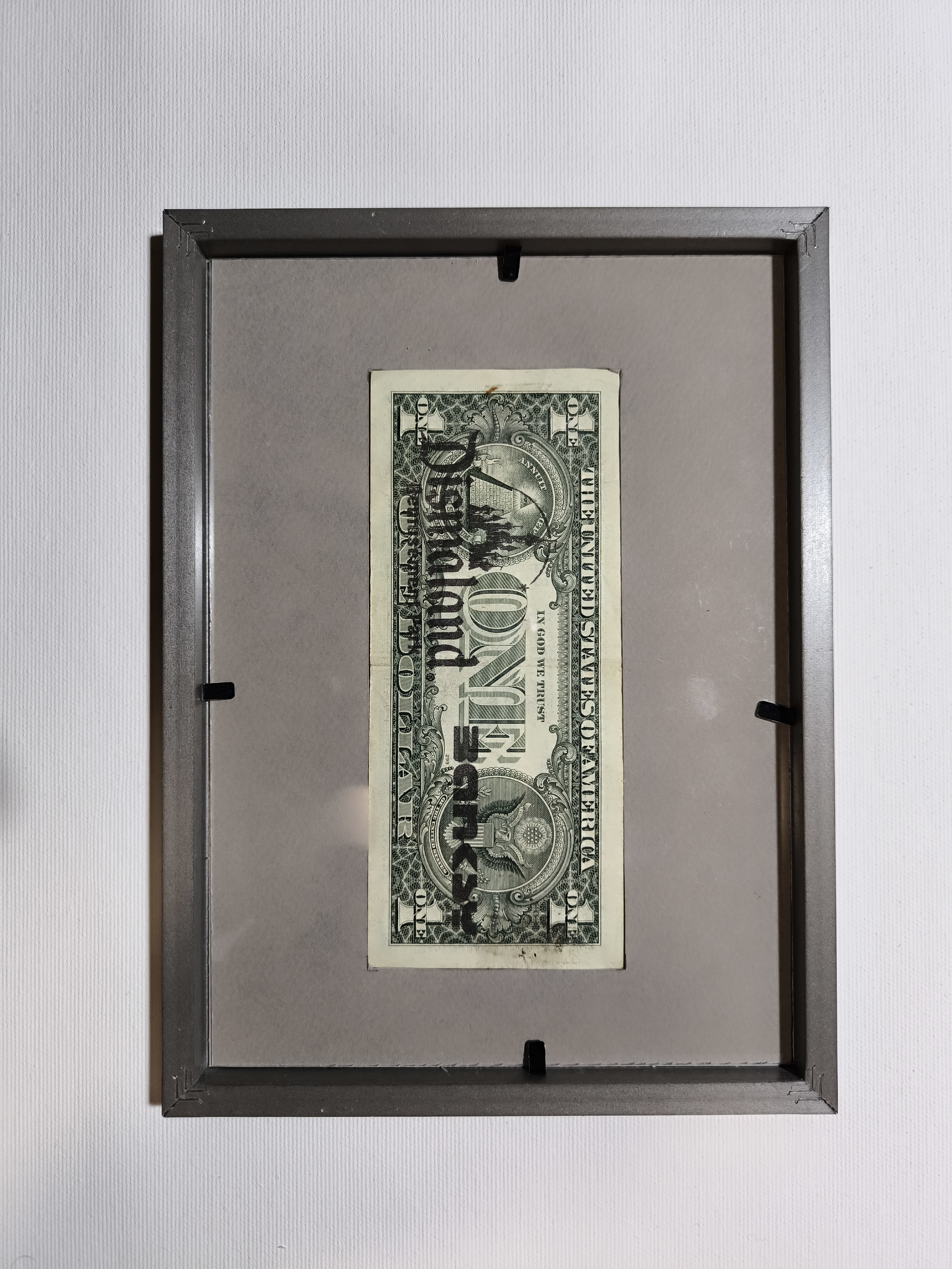 Banksy Dismaland 2015 Weston-Super-Mare Real Dollar Flower Thrower Framed Ticket + - Image 4 of 4