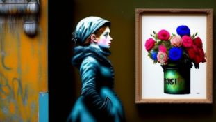 The Walled Off Hotel Gallery- Flowers In Frame