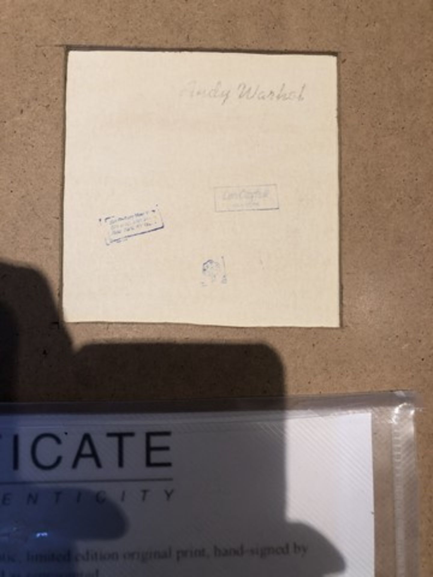 Andy Warhol, Original Liz Taylor Signed, Dealer Seal & Stamps. - Image 7 of 10