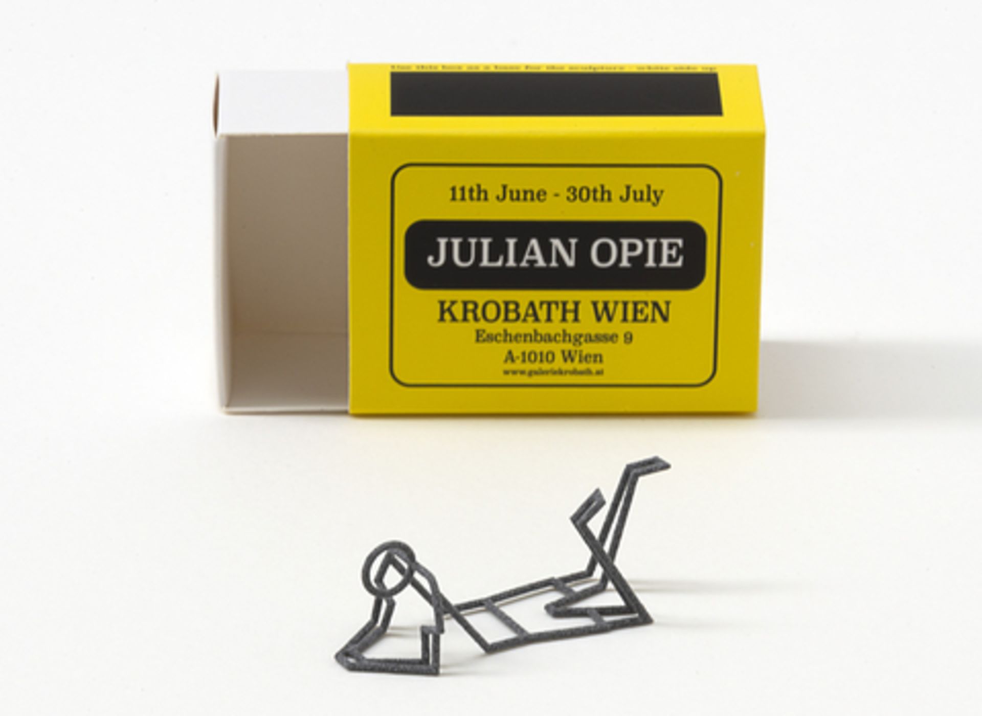 Julian Opie (1958)Resting ‘Matchbox Posing Figure’ Maquette With Gallery Presentation Matchbox, 2... - Image 2 of 3