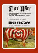 Banksy- Turf War Poster- Red Target Cow-D1