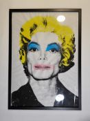 Mr. Brainwash (Attr) Michael Jackson Silkscreen Print Signed Art Work Hand Colored Framed