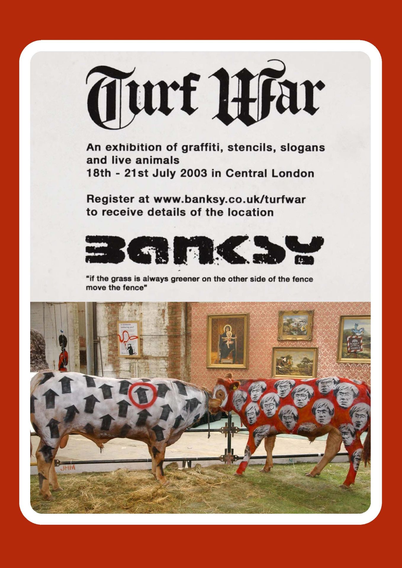 Banksy- Turf War Poster- Banksy Bull Fight