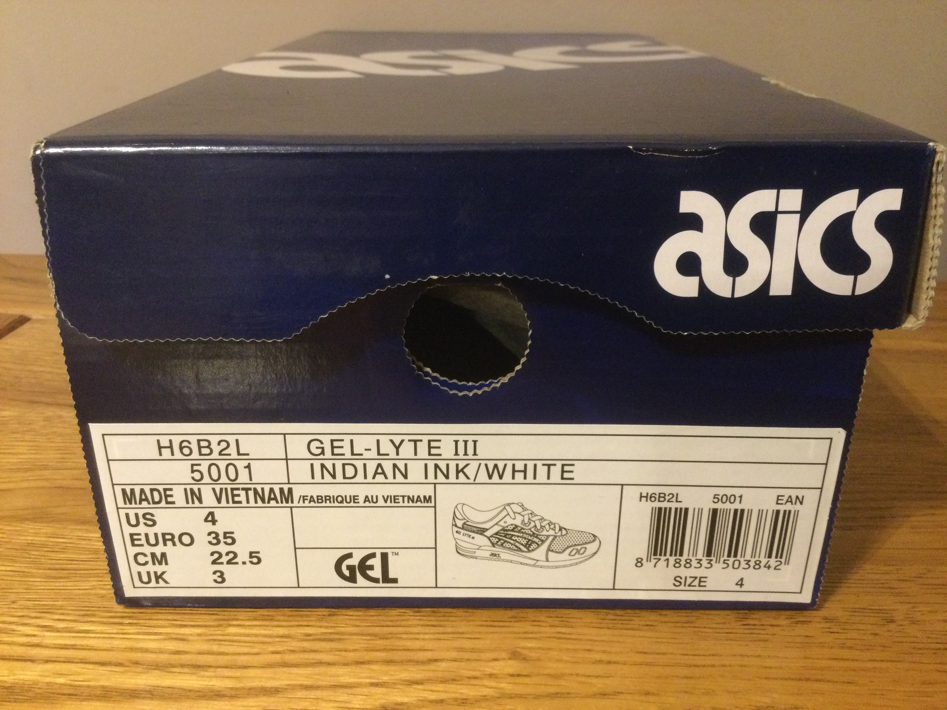 ASICS Gel-Lyte III, Ladies Trainers, Indian Ink, Size 3 - New RRP £95.00 - Image 3 of 7