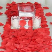 1,000Pcs Deep Red Silk Rose Petals Valentines Day Wedding Confetti RRP £30 (10 x 100Pcs)