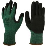 150 Pairs Klass Safety Gloves, Reinforced Thumb Crotch Cut 3, Klass TEK Green