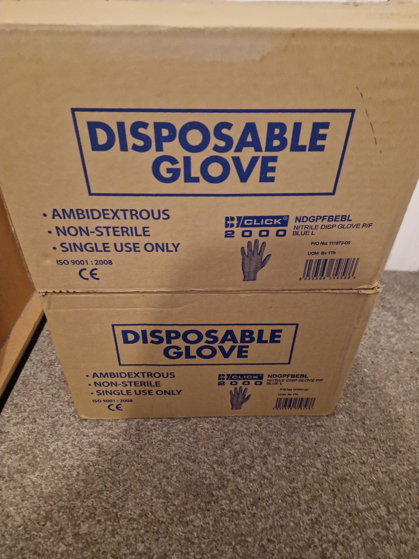 Click Blue Disposable Gloves 2 Boxes of 10