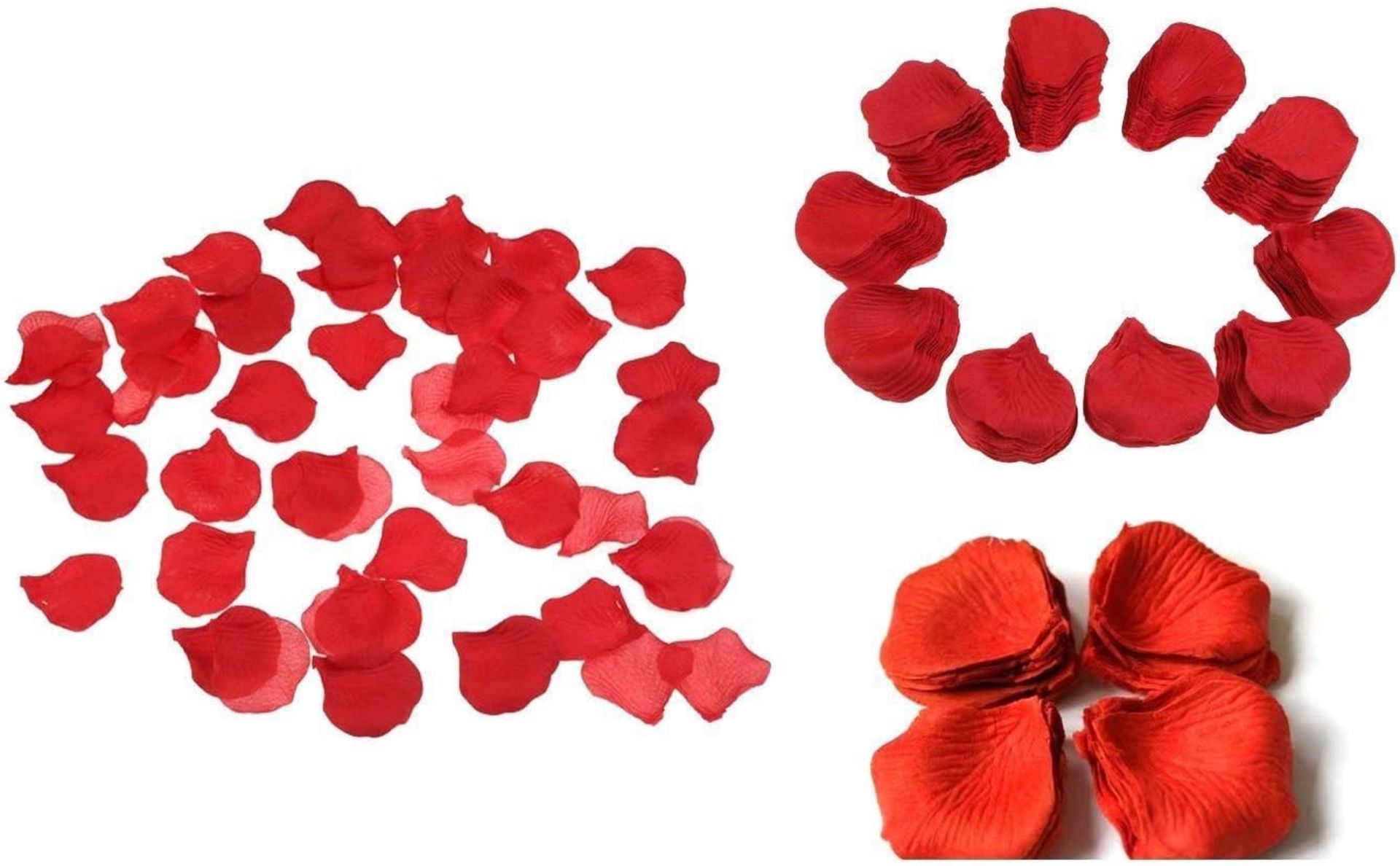 Shatchi 100Pcs Deep Red Silk Rose Petals Valentines Day Wedding Confetti Table Decorations RRP £3 - Bild 8 aus 9